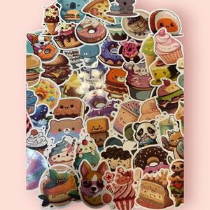 Stickers Lot - Kawaii Donuts and Food Stickers - Random Lot of 10